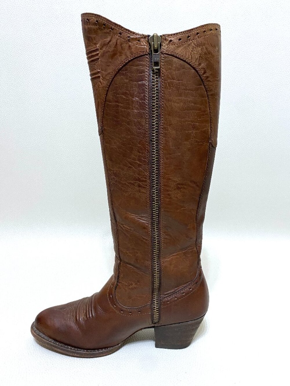 Womens Ariat Wanderlust Boots Size 6 B Brown Tall Cowgirl Western Riding Boot - Picture 3 of 10